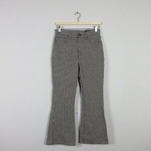 rag & bone Cora Cropped Geo Pants Women's 4 Flare Slim Fit Jacquard Knit 400